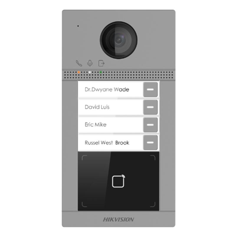 Hikvision DS-KV8413-WME1 Video Intercom 4 Buttons Metal Villa Door Station