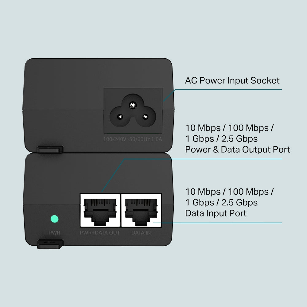 TP-Link POE260S 2.5GE*2 POE+ Injector