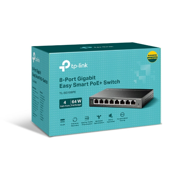 TP-Link TL-SG108PE Unmanaged 8 Ports POE Switch